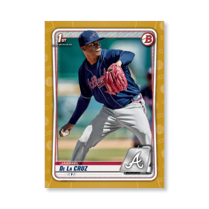 Jasseel De La Cruz 2020 Bowman Baseball Paper Prospects Poster Gold Ed. # to 1- artbble-pos-20bwbb-2013-gold-s