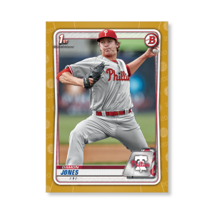 Damon Jones 2020 Bowman Baseball Paper Prospects Poster Gold Ed. # to 1- artbble-pos-20bwbb-2014-gold-s
