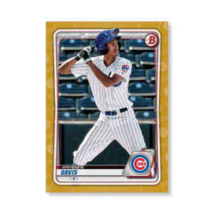 Brennen Davis 2020 Bowman Baseball Paper Prospects Poster Gold Ed. # to 1- artbble-pos-20bwbb-2017-gold-s