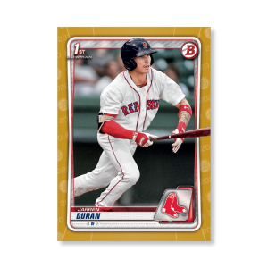 Jarren Duran 2020 Bowman Baseball Paper Prospects Poster Gold Ed. # to 1- artbble-pos-20bwbb-2023-gold-s