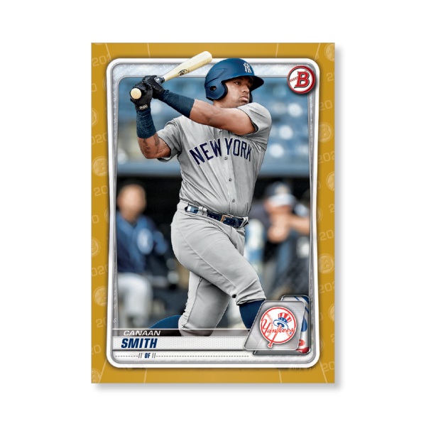 Canaan Smith 2020 Bowman Baseball Paper Prospects Poster Gold Ed. # to 1- artbble-pos-20bwbb-2025-gold-s