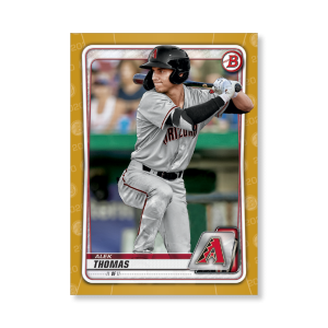 Alek Thomas 2020 Bowman Baseball Paper Prospects Poster Gold Ed. # to 1- artbble-pos-20bwbb-2035-gold-s