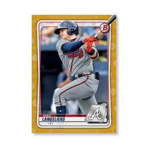 Shea Langeliers 2020 Bowman Baseball Paper Prospects Poster Gold Ed. # to 1- artbble-pos-20bwbb-2040-gold-s