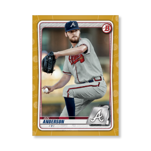 Ian Anderson 2020 Bowman Baseball Paper Prospects Poster Gold Ed. # to 1- artbble-pos-20bwbb-2041-gold-s