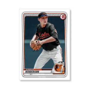 Gunnar Henderson 2020 Bowman Baseball Paper Prospects Poster # to 99- artbble-pos-20bwbb-2044-s