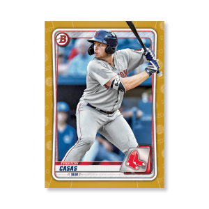 Triston Casas 2020 Bowman Baseball Paper Prospects Poster Gold Ed. # to 1- artbble-pos-20bwbb-2045-gold-s