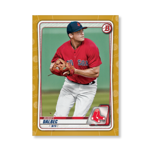 Bobby Dalbec 2020 Bowman Baseball Paper Prospects Poster Gold Ed. # to 1- artbble-pos-20bwbb-2046-gold-s