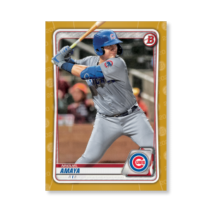 Miguel Amaya 2020 Bowman Baseball Paper Prospects Poster Gold Ed. # to 1- artbble-pos-20bwbb-2049-gold-s