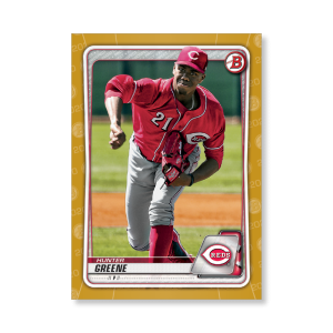 Hunter Greene 2020 Bowman Baseball Paper Prospects Poster Gold Ed. # to 1- artbble-pos-20bwbb-2055-gold-s