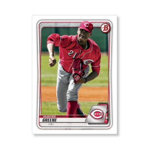Hunter Greene 2020 Bowman Baseball Paper Prospects Poster # to 99- artbble-pos-20bwbb-2055-s