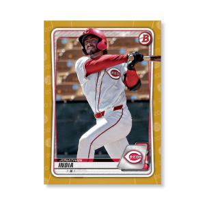 Jonathan India 2020 Bowman Baseball Paper Prospects Poster Gold Ed. # to 1- artbble-pos-20bwbb-2057-gold-s