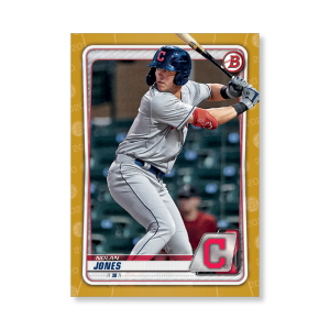 Nolan Jones 2020 Bowman Baseball Paper Prospects Poster Gold Ed. # to 1- artbble-pos-20bwbb-2059-gold-s