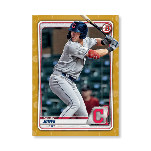 Nolan Jones 2020 Bowman Baseball Paper Prospects Poster Gold Ed. # to 1- artbble-pos-20bwbb-2059-gold-s