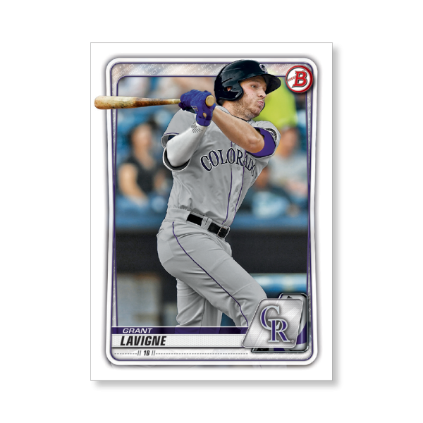 Grant Lavigne 2020 Bowman Baseball Paper Prospects Poster # to 99- artbble-pos-20bwbb-2064-s