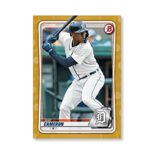 Daz Cameron 2020 Bowman Baseball Paper Prospects Poster Gold Ed. # to 1- artbble-pos-20bwbb-2067-gold-s