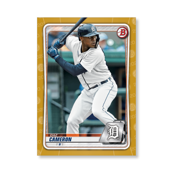 Daz Cameron 2020 Bowman Baseball Paper Prospects Poster Gold Ed. # to 1- artbble-pos-20bwbb-2067-gold-s