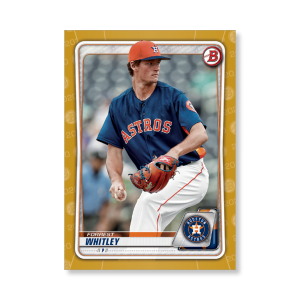 Forrest Whitley 2020 Bowman Baseball Paper Prospects Poster Gold Ed. # to 1- artbble-pos-20bwbb-2068-gold-s