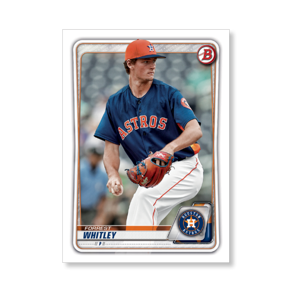 Forrest Whitley 2020 Bowman Baseball Paper Prospects Poster # to 99- artbble-pos-20bwbb-2068-s