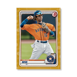 Freudis Nova 2020 Bowman Baseball Paper Prospects Poster Gold Ed. # to 1- artbble-pos-20bwbb-2069-gold-s