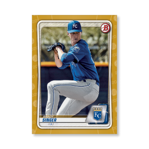 Brady Singer 2020 Bowman Baseball Paper Prospects Poster Gold Ed. # to 1- artbble-pos-20bwbb-2071-gold-s