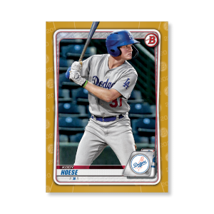 Kody Hoese 2020 Bowman Baseball Paper Prospects Poster Gold Ed. # to 1- artbble-pos-20bwbb-2076-gold-s