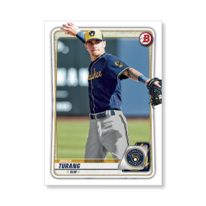 Brice Turang 2020 Bowman Baseball Paper Prospects Poster # to 99- artbble-pos-20bwbb-2080-s