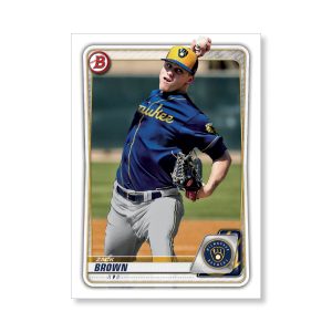 Zack Brown 2020 Bowman Baseball Paper Prospects Poster # to 99- artbble-pos-20bwbb-2082-s