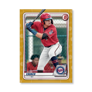 Keoni Cavaco 2020 Bowman Baseball Paper Prospects Poster Gold Ed. # to 1- artbble-pos-20bwbb-2086-gold-s