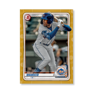 Ronny Mauricio 2020 Bowman Baseball Paper Prospects Poster Gold Ed. # to 1- artbble-pos-20bwbb-2087-gold-s