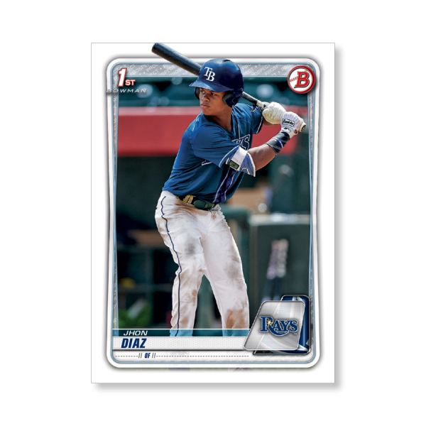 Jhon Diaz 2020 Bowman Baseball Paper Prospects Poster # to 99- artbble-pos-20bwbb-2089-s
