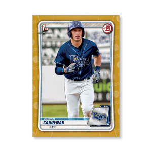 Ruben Cardenas 2020 Bowman Baseball Paper Prospects Poster Gold Ed. # to 1- artbble-pos-20bwbb-2096-gold-s