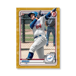 Miguel Vargas 2020 Bowman Baseball Paper Prospects Poster Gold Ed. # to 1- artbble-pos-20bwbb-2098-gold-s