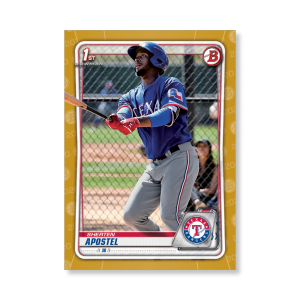 Sherten Apostel 2020 Bowman Baseball Paper Prospects Poster Gold Ed. # to 1- artbble-pos-20bwbb-2099-gold-s
