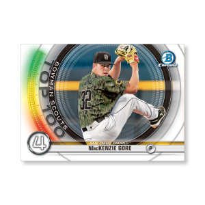 MacKenzie Gore 2020 Bowman Baseball Bowman Scouts Top 100 Poster # to 99- artbble-pos-20bwbb-2404-s