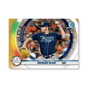 Brendan McKay 2020 Bowman Baseball Bowman Scouts Top 100 Poster Gold Ed. # to 1- artbble-pos-20bwbb-2414-gold-s