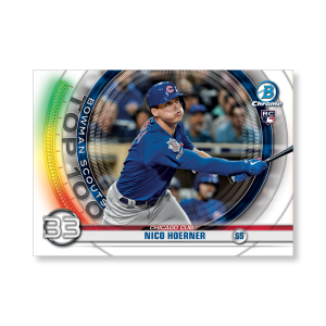 Nico Hoerner 2020 Bowman Baseball Bowman Scouts Top 100 Poster # to 99- artbble-pos-20bwbb-2433-s