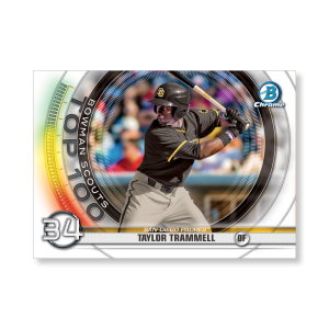 Taylor Trammell 2020 Bowman Baseball Bowman Scouts Top 100 Poster # to 99- artbble-pos-20bwbb-2434-s