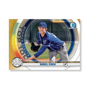 Daniel Lynch 2020 Bowman Baseball Bowman Scouts Top 100 Poster Gold Ed. # to 1- artbble-pos-20bwbb-2445-gold-s