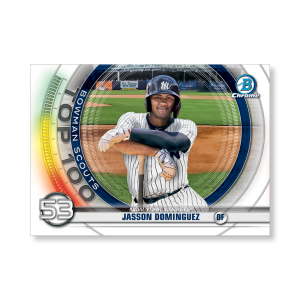 Jasson Dominguez 2020 Bowman Baseball Bowman Scouts Top 100 Poster # to 99- artbble-pos-20bwbb-2453-s