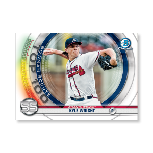 Kyle Wright 2020 Bowman Baseball Bowman Scouts Top 100 Poster # to 99- artbble-pos-20bwbb-2455-s