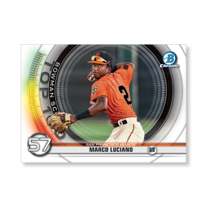 Marco Luciano 2020 Bowman Baseball Bowman Scouts Top 100 Poster # to 99- artbble-pos-20bwbb-2457-s