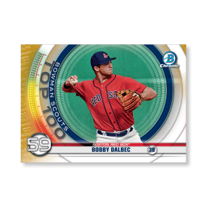 Bobby Dalbec 2020 Bowman Baseball Bowman Scouts Top 100 Poster Gold Ed. # to 1- artbble-pos-20bwbb-2459-gold-s