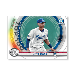 Jeter Downs 2020 Bowman Baseball Bowman Scouts Top 100 Poster # to 99- artbble-pos-20bwbb-2460-s