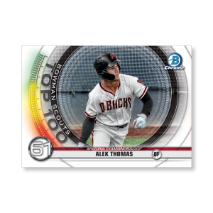 Alek Thomas 2020 Bowman Baseball Bowman Scouts Top 100 Poster # to 99- artbble-pos-20bwbb-2461-s