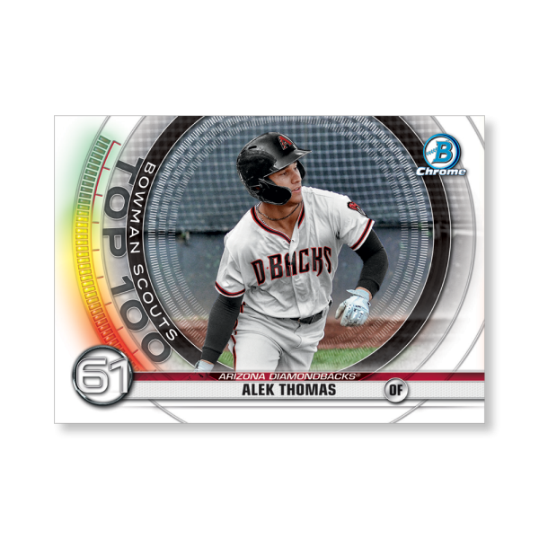 Alek Thomas 2020 Bowman Baseball Bowman Scouts Top 100 Poster # to 99- artbble-pos-20bwbb-2461-s