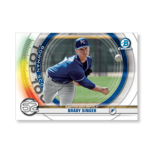 Brady Singer 2020 Bowman Baseball Bowman Scouts Top 100 Poster # to 99- artbble-pos-20bwbb-2462-s