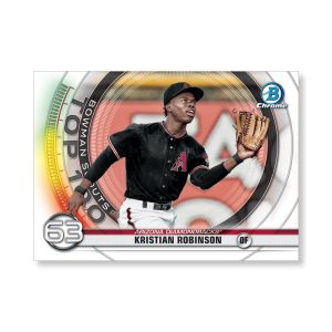 Kristian Robinson 2020 Bowman Baseball Bowman Scouts Top 100 Poster # to 99- artbble-pos-20bwbb-2463-s