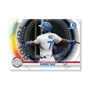Keibert Ruiz 2020 Bowman Baseball Bowman Scouts Top 100 Poster # to 99- artbble-pos-20bwbb-2465-s