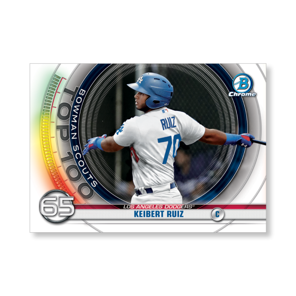 Keibert Ruiz 2020 Bowman Baseball Bowman Scouts Top 100 Poster # to 99- artbble-pos-20bwbb-2465-s
