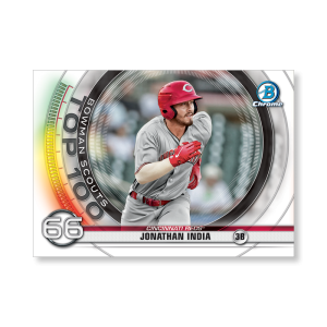 Jonathan India 2020 Bowman Baseball Bowman Scouts Top 100 Poster # to 99- artbble-pos-20bwbb-2466-s